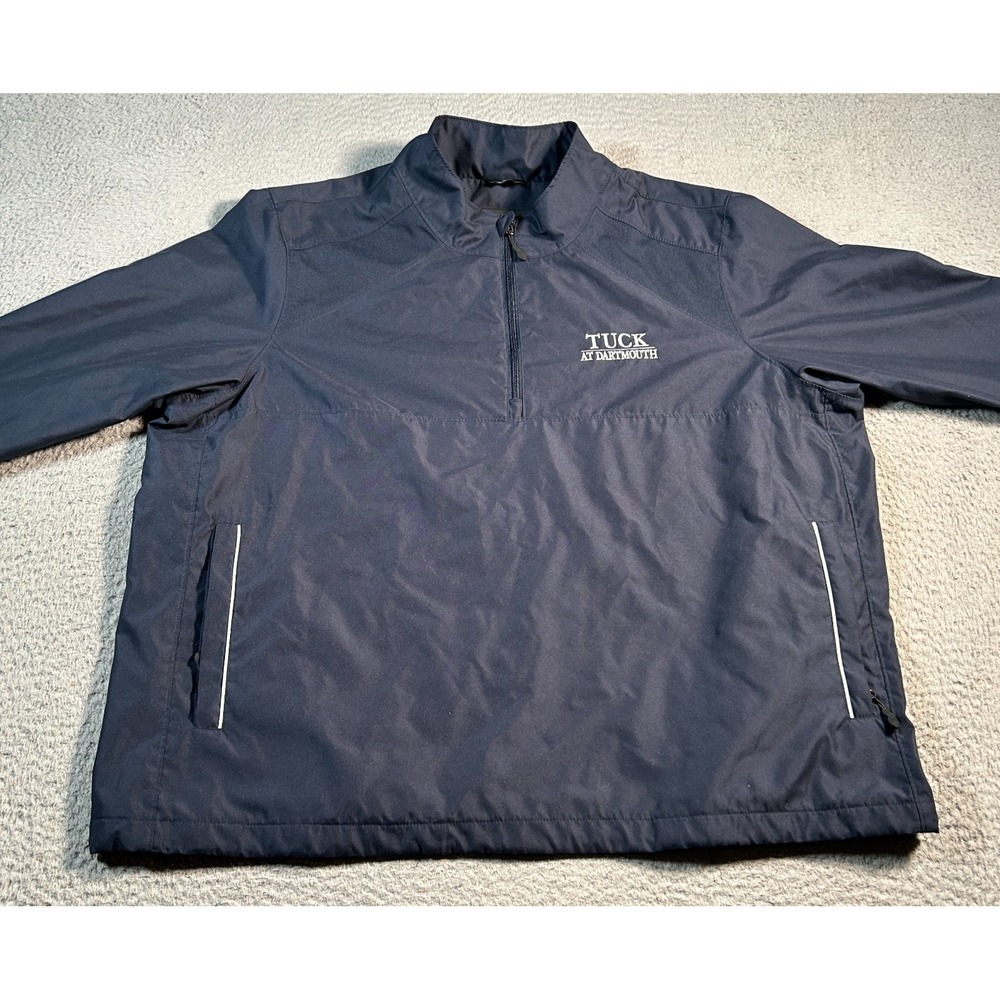 Weatherproof Darmouth‎ Jacket Mens XL Blue Quarter Zip Mock Neck Long Sleeve